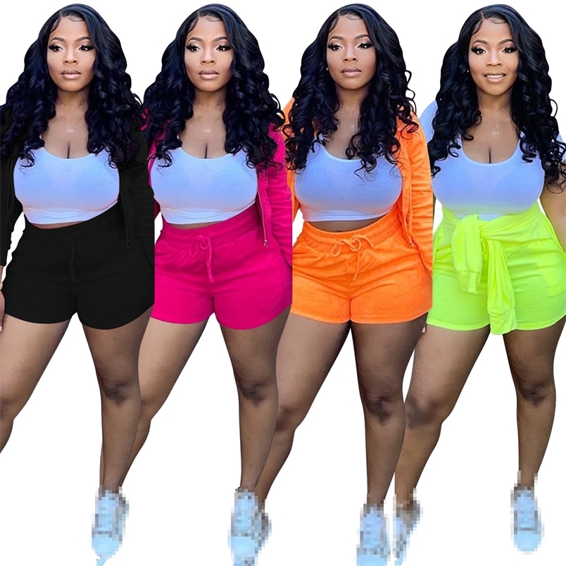 shorts ensembles 3 pièces ensemble femmes 3 pièces ensembles femmes tenues hauts femme gros vêtements shorts sexy femme costumes 220602