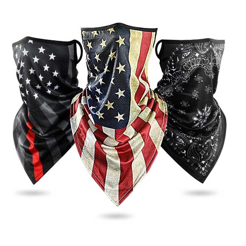 

Bandanas Men Summer Silk Scarf Sunscreen Motorcycle Skull Face Mask Outdoor Sports Running Cycling Shield Bandana