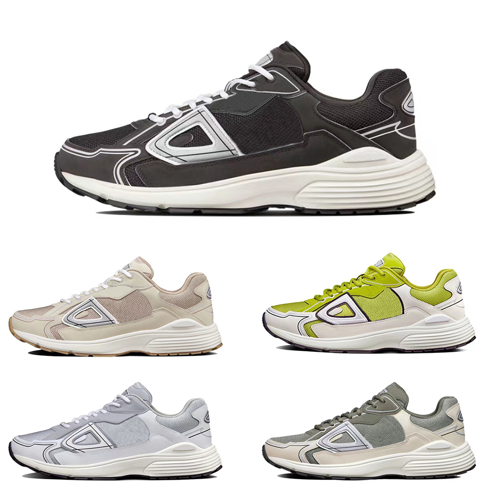 

2021 Designer B30 Sneakers Men Women Vintage Chunky Casual Shoes Calfskin Mesh Grey Technical Oblique Runner Trainers Outdoor Shoe