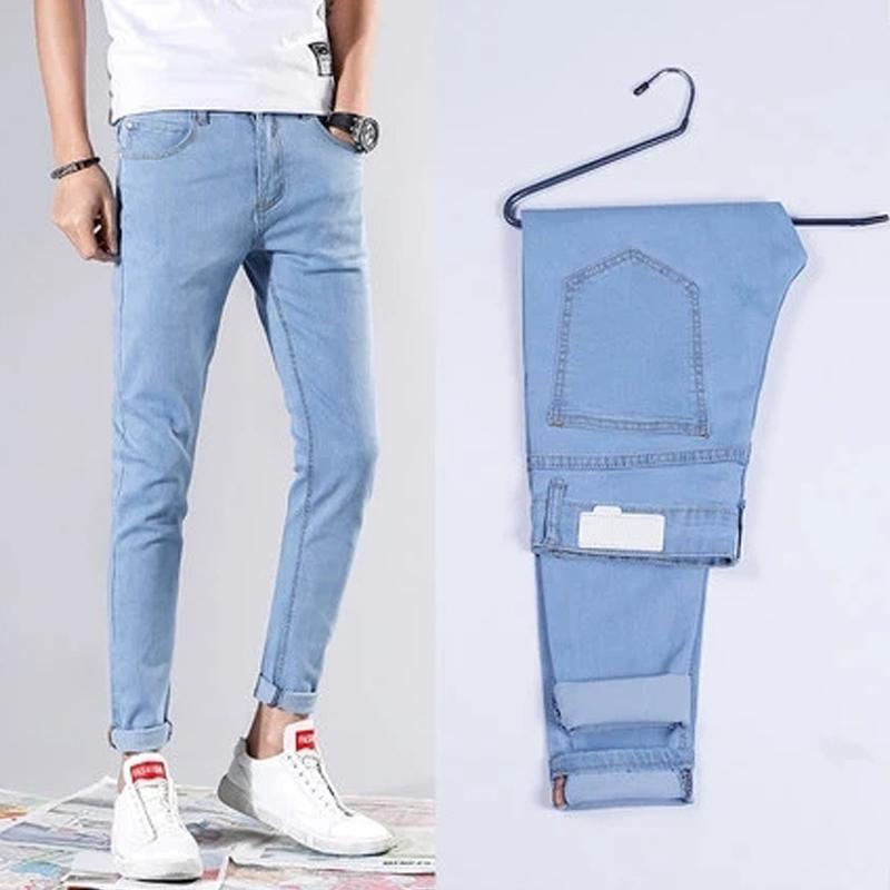 

Men's Jeans Men Stretch Skinny Fashion Casual Slim Fit Denim Trousers White Pants Male Brand Clothes Size 28-36Men's, Black