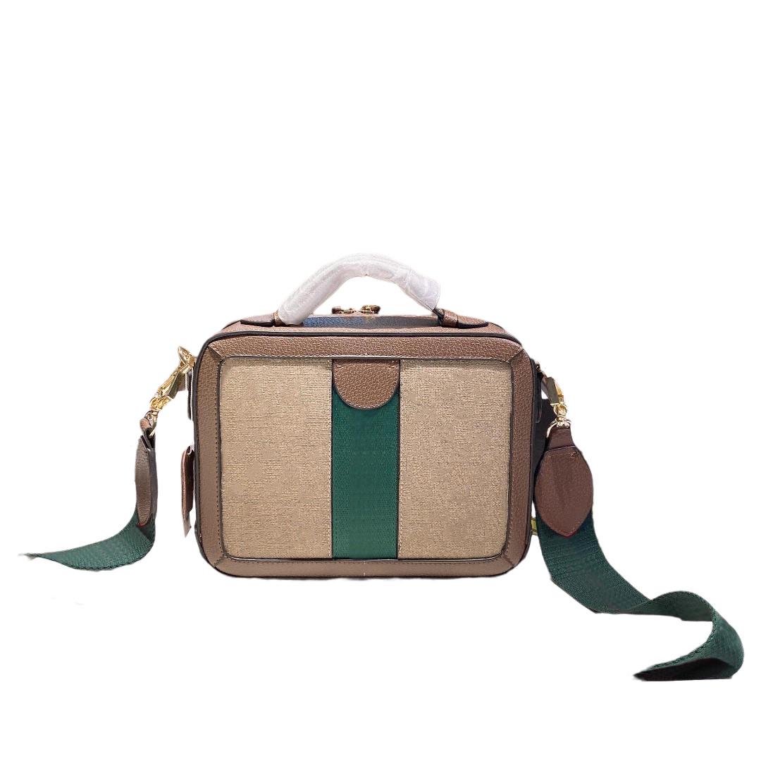 

Ladies designer handbags luxury shoulder bag fashion square box handbag letter pattern crossbody large purse high quality messenger bags, Khaki