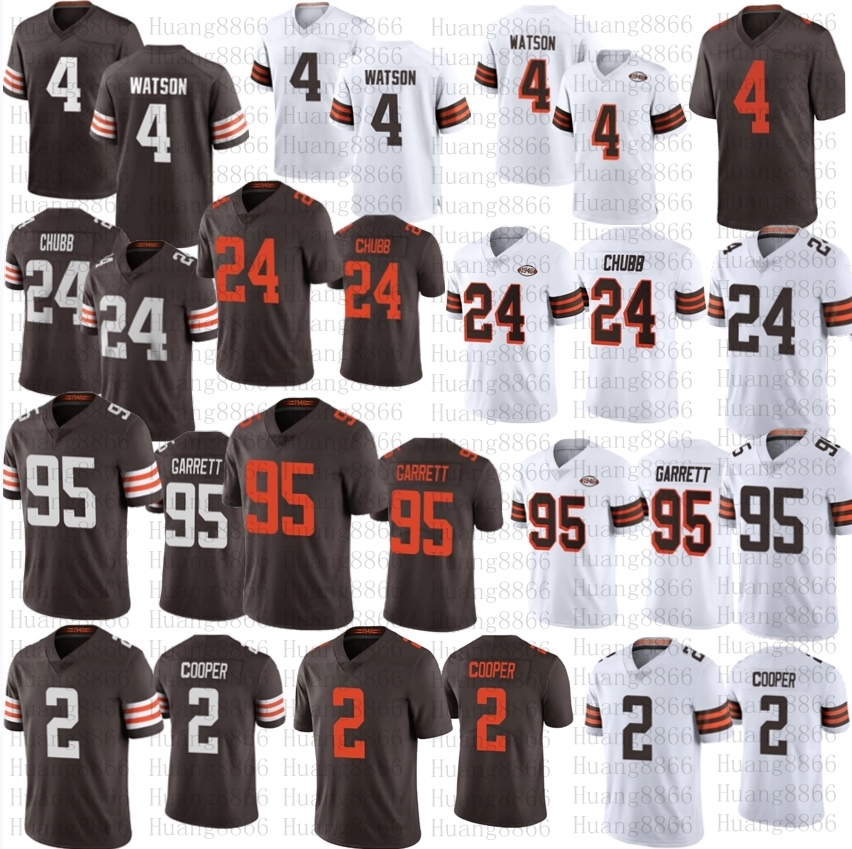 

Men 4 Deshaun Watson 24 Nick Chubb 2 Amari Cooper Football Jersey 95 Myles Garrett Stitched 1946 jerseys, 2021 new white