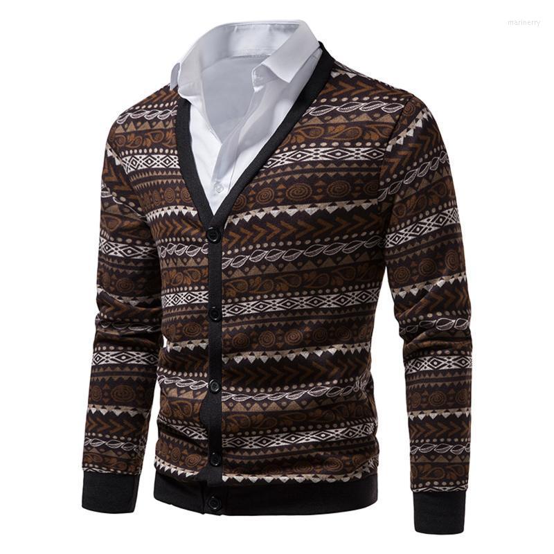 

Men's Sweaters Male Sweater Men Spring Summer Top Thin Casual Printing Large Pocket Knit Cardigan For 3xlMen's Mari22, Red