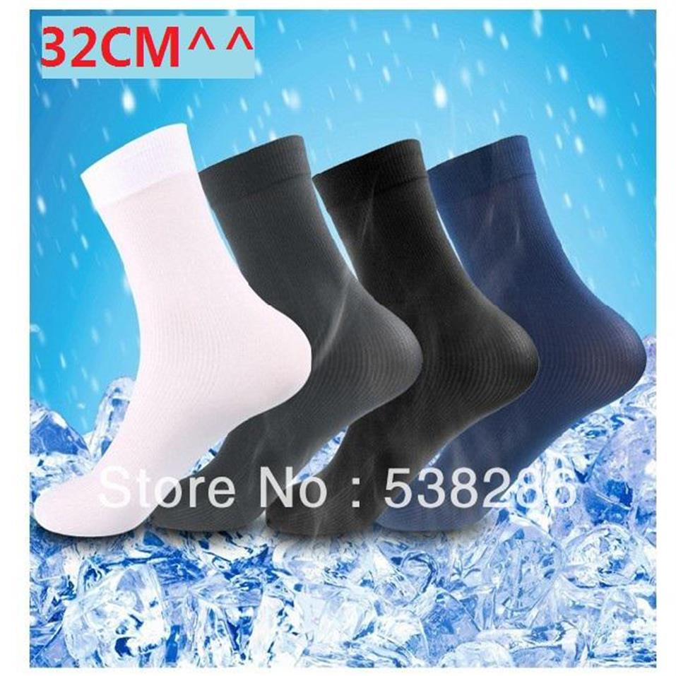 

Whole-sock long 20pairs lot Men stockings ultra-thin bamboo fibre socks colors black white blue gray271Y