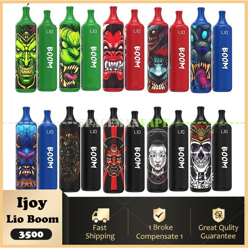 

IJOY Lio Boom 3500 Puffs Disposable Vape Pen 28 Colors E Cigarettes Battery 5% With 10ml Pre-filled Pod vs Bang XXL RandM Tonardo