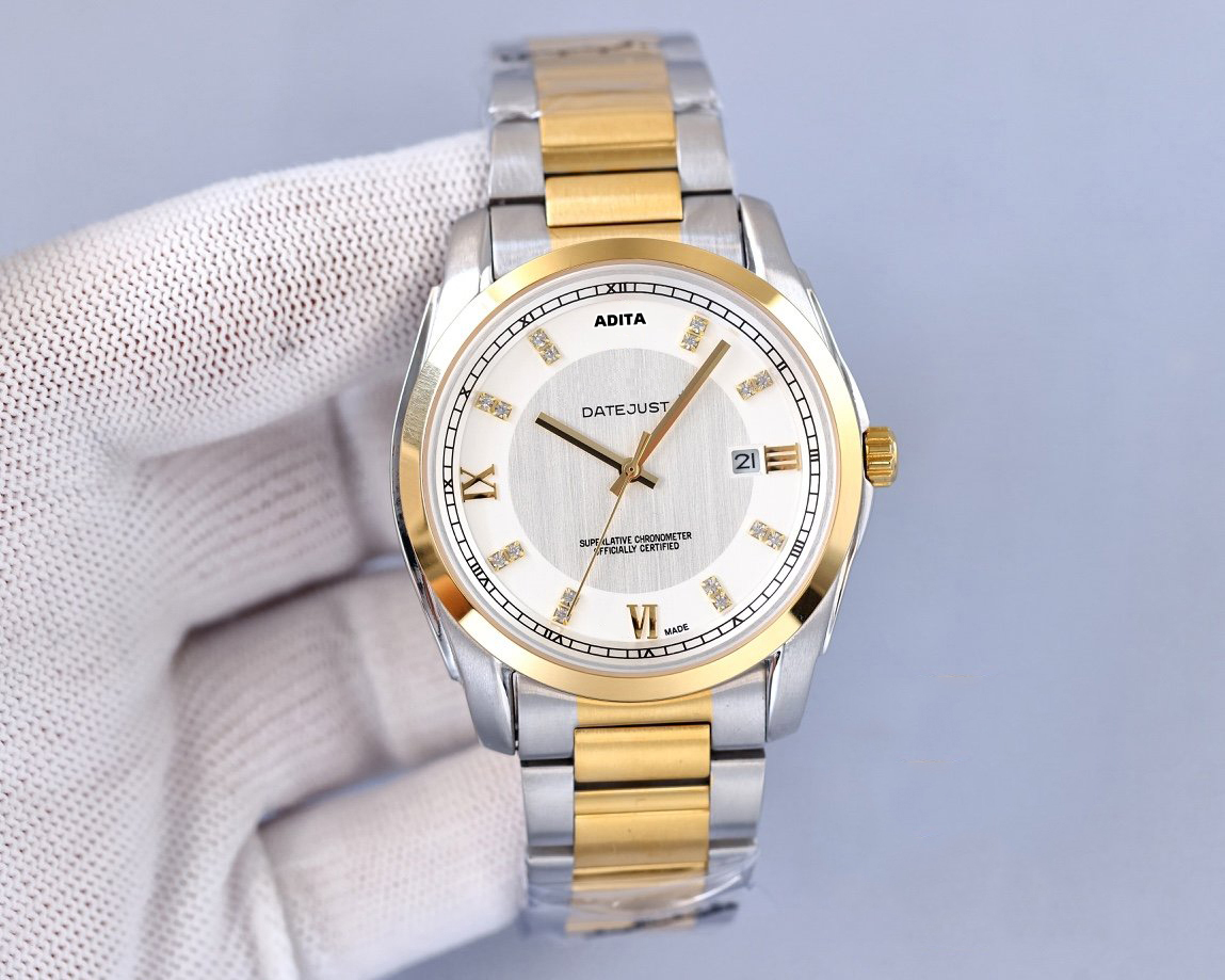 

ADITA Top Oyster High Quality classic women and Men for Watch Precision Durable cowhide Stainless Steel sliding clasp Ladies Quartz Diving Ceramic Watch RX00076, Contact me