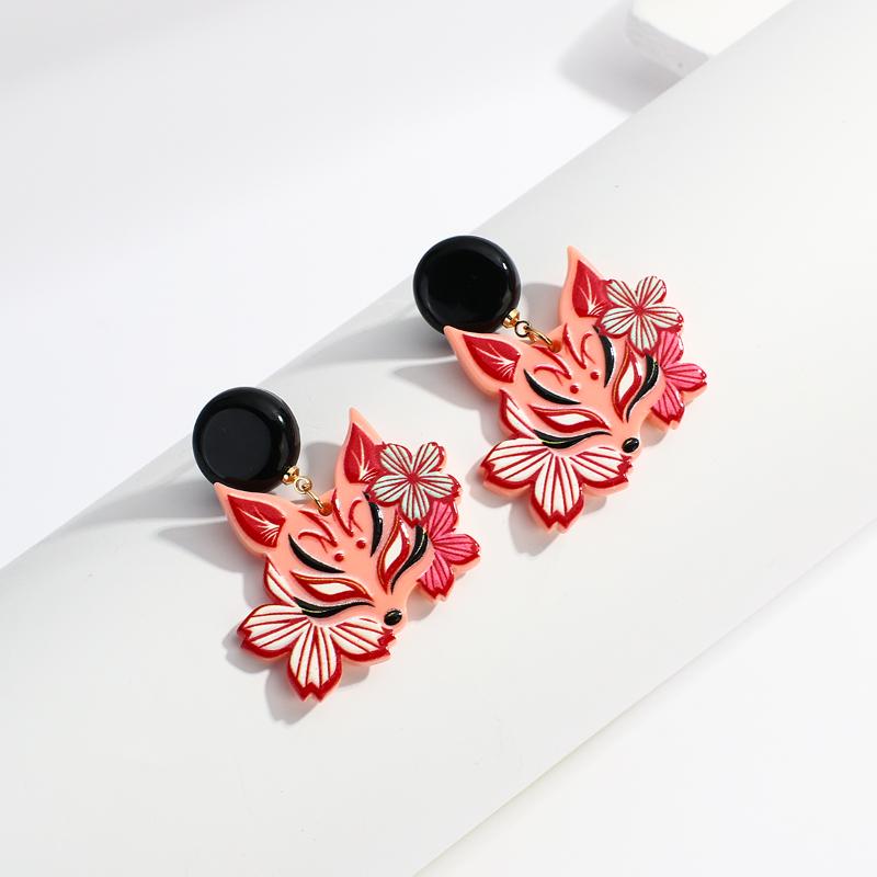 

Dangle & Chandelier AENSOA Irregular Pink Acrylic Drop Earrings For Women 2022 Korean Animals Geometric Pendant Unique Design Jewelry