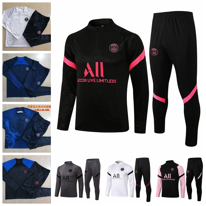 

22/23 New PSGS Zipper Jacket Tracksuits Training Suit Jogging Set Football Soccer Jerseys Kit Paris Chandal Survetement Maillots De Foot GX08