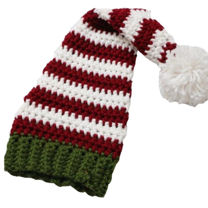 

Berets Cute Christmas Striped Beanie Hat Parent-child Knit Wool Pompom Windproof For Outdoor Activities In Cold Weather .