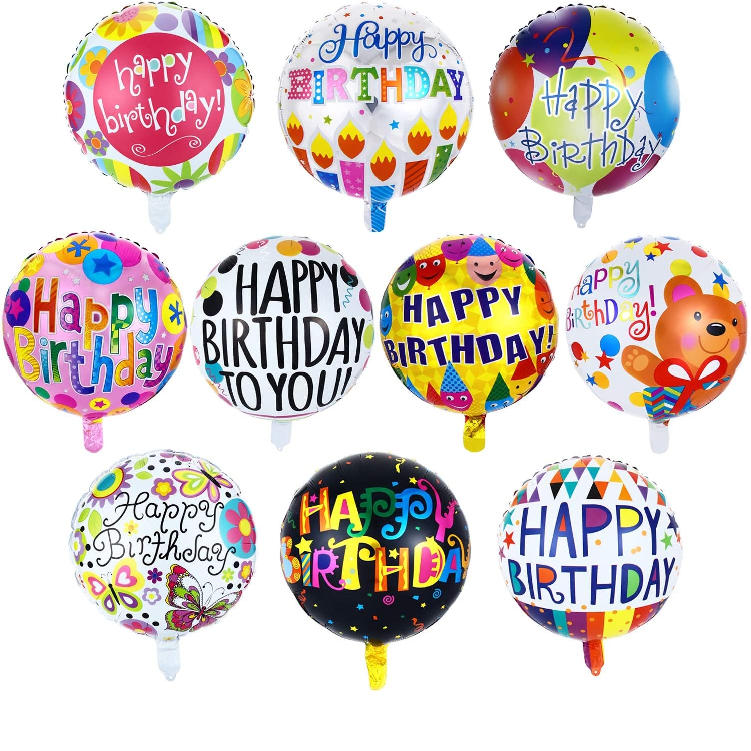 

Party Decoration Baby Shower Decorations Supplies Happy Birthday Aluminum Foil Balloons 18" Foil Mylar HeliumRound Inflatable Balloon for