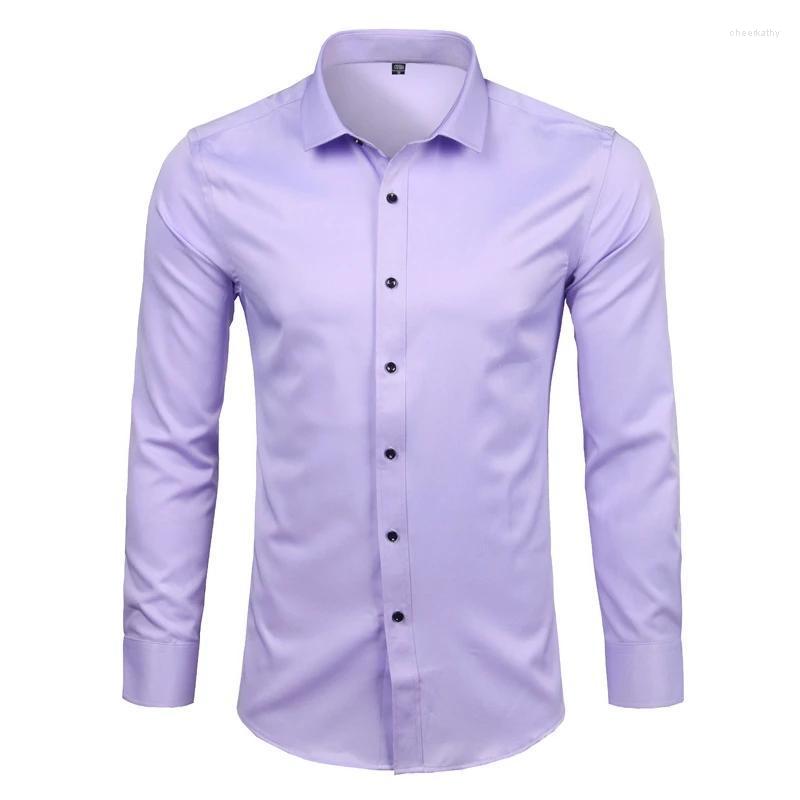 

Men' Dress Shirts Men' Black Bamboo Shirt Long Sleeve Slim Fit No Iron Easy Care Casual ShirtMen' Chee22