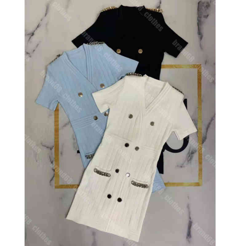 

simple women knit short sleeve dress sweater slim summer dresses shirt wool knit casual midi shirtdress metal logo button B..ain brand womens designer clothes a1, 18