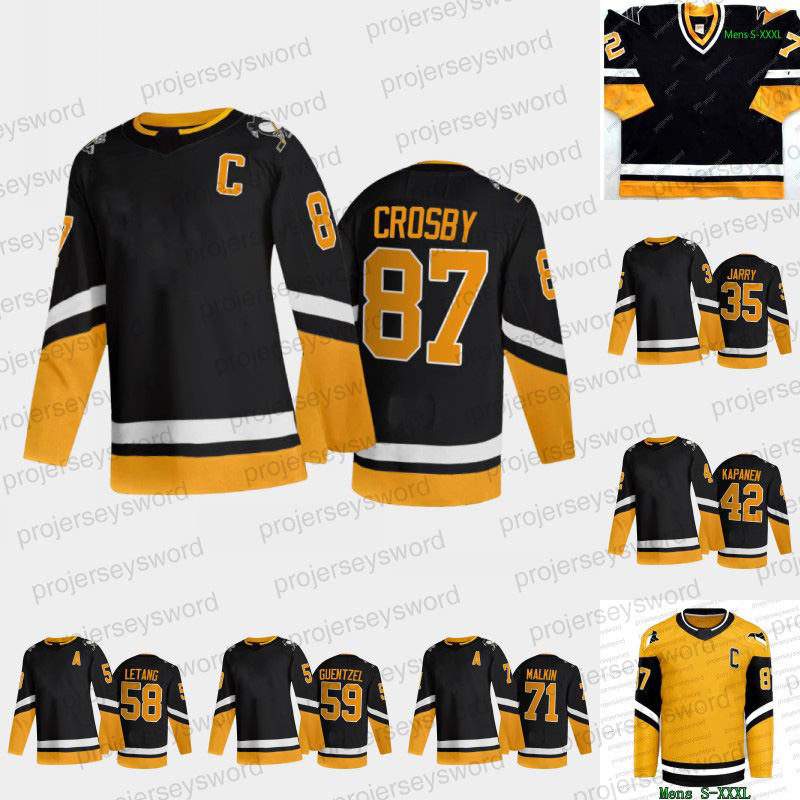 

#87 Sidney Crosby Penguins Jersey Evgeni Malkin Jake Guentzel Jason Zucker Kasperi Kapanen Bryan Rust Mark Friedman Kris Letang Casey DeSmith Tristan Jarry Jerseys, Womens reverse s-xxl