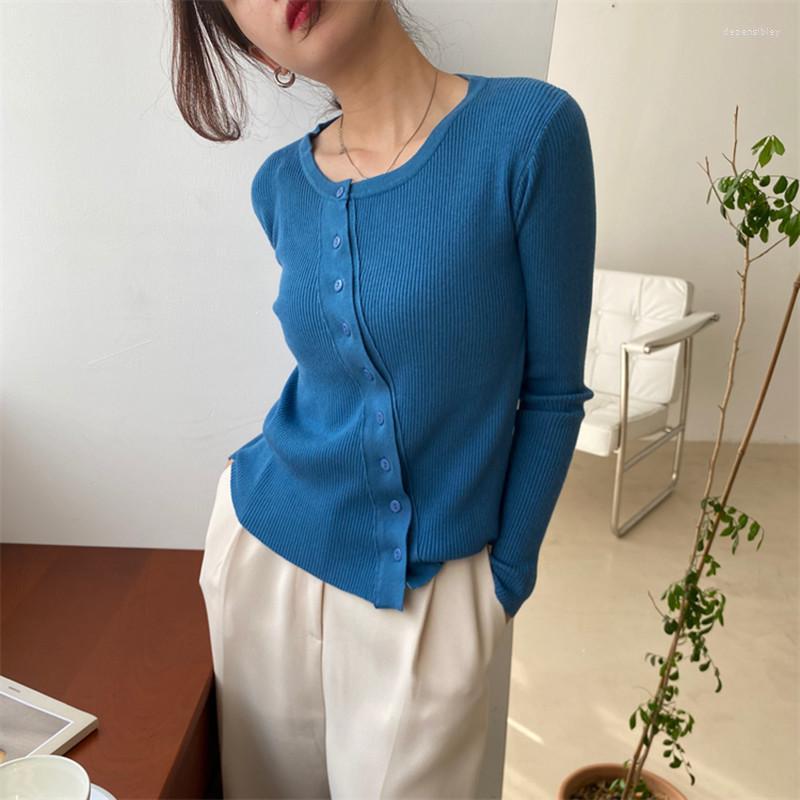 

Women's Knits & Tees Alien Kitty 2023 Autumn Female Cardigan Single-Breasted O Neck Long-Sleeved Casual Fashion All-Match Gentle Knitted Swe, Green