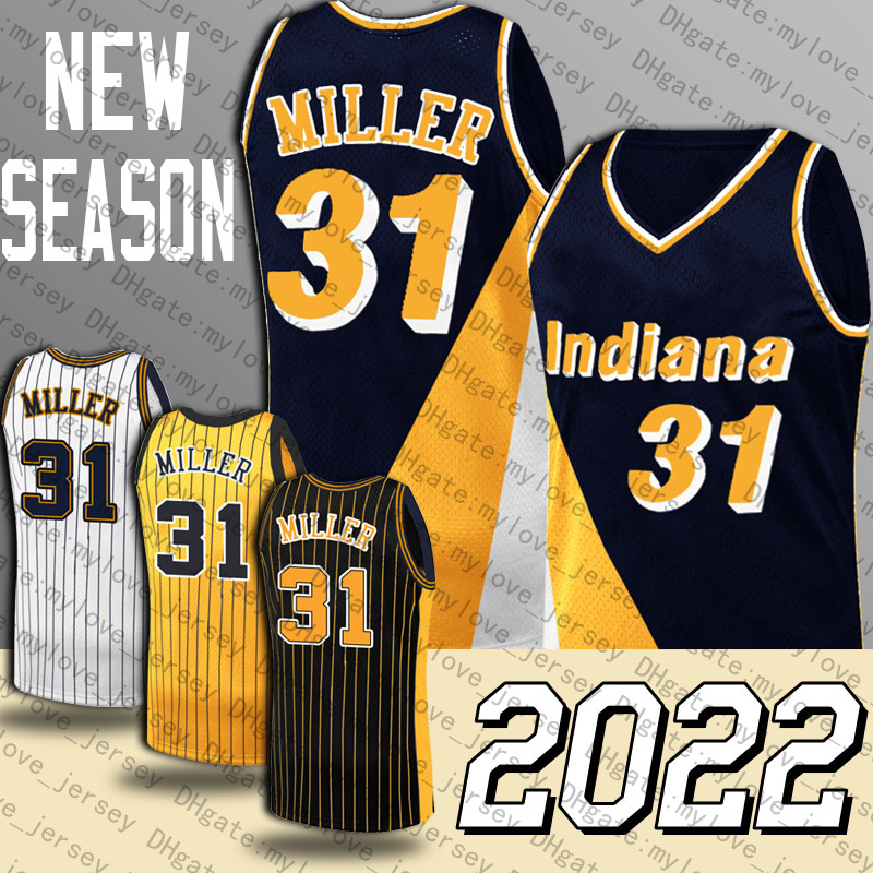 

Reggie 31 Miller Jason 55 Williams Jerseys Indiana''Pacers''Sacramento''Kings''Jersey, Retro jersey