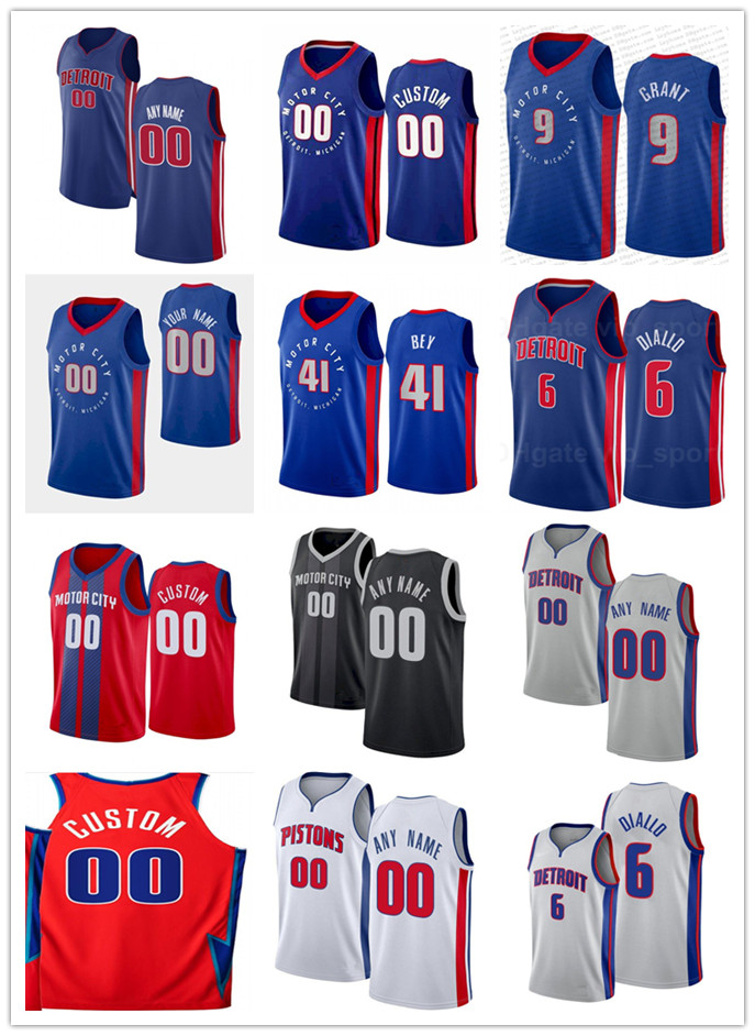 

75th Men Women Youth Detroit''Pistons''24 Jamorko Pickett 13 Kelly Olynyk 17 Rodney McGruder 0 Chris Smith Custom Basketball Jersey, Color