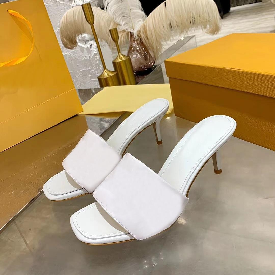 

Designer Slippers 22ss Revival Mules Sandals Women Hihg Heels Summer Embossed Leather Slides Shoes Black Pink Orange Blue Waterfront White, Red