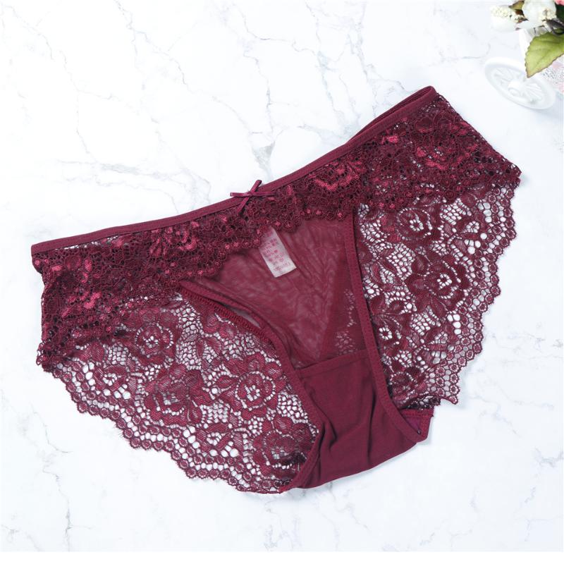 

Women' Panties 2022 Plus XL Size Women Ultra-thin Hollow Underwear Low Rise Transparent Lace Sexy Breathable Lingerie, Style1 black