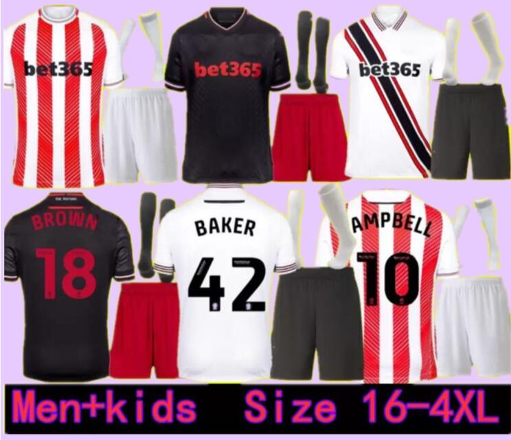 

22 23 Stoke City MIKEL CAMPBELL soccer jerseys SMITH FLETCHER POWELL CLUCAS home Kits 2022 2023 Baker BROWN men kids kit Football Shirts Uniforms