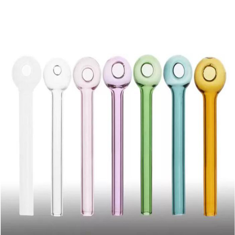 

Colorful Glass Oil Burner Pipe hookahs Spoon Pyrex Hay oil bowl Pipes Hand For Smoking Accessories Tobacco Tool