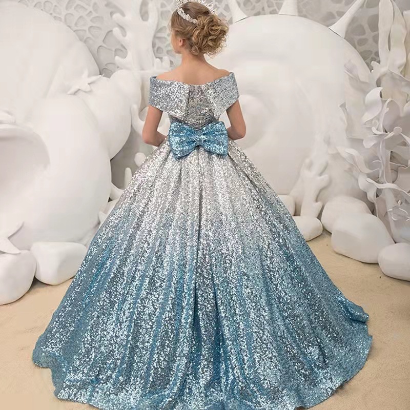 

2022 Gold Glitz Ball Gown Flower Girl Dresses Princess Little Girls Pageant Dresses Toddler Party Gowns With Beads flower girls gowns, Same as image