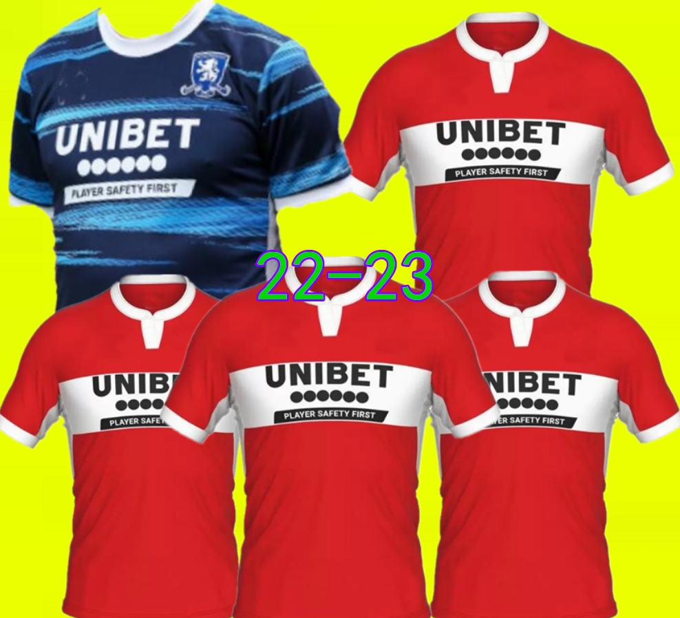 

22 23 Middlesbrough Mens Soccer Jerseys 2022 2023 TAVERNIER PAYERO SPORAR HOWSON Crooks MCNAIR WATMORE BOLA Coburn Jones Home Football Shirt Short Sleeve Uniforms, White