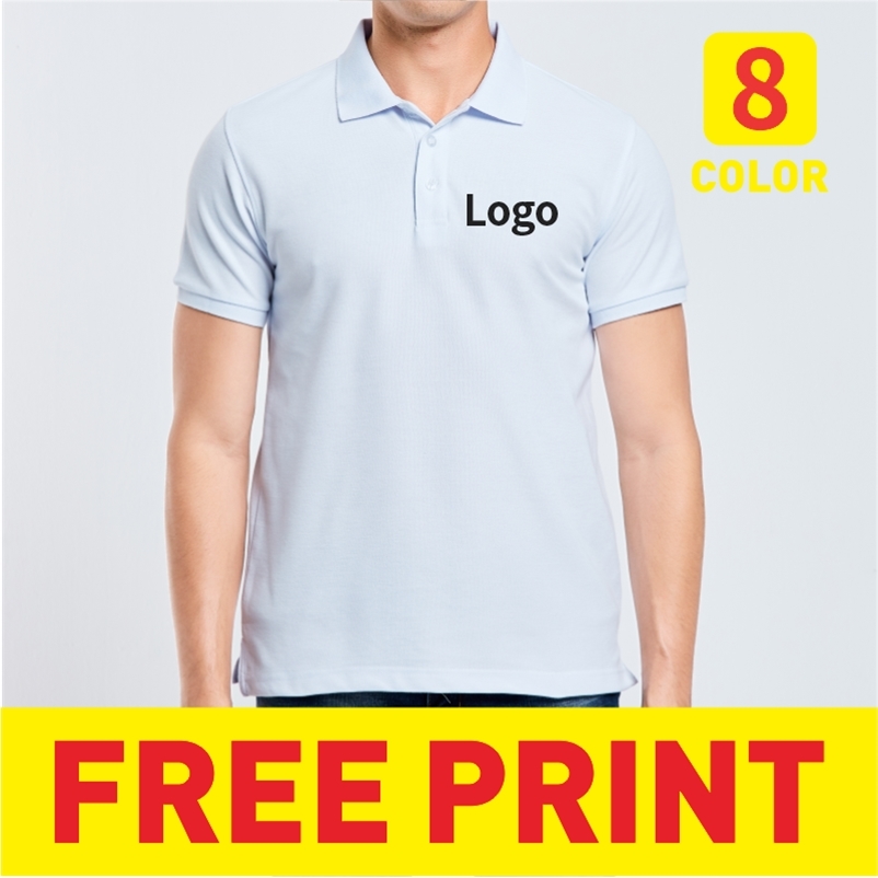 

Kaus POLO Kerah Bisnis Musim Panas Katun Warna Solid Atasan Nyaman Uniseks Cetak Bordir Kustom YESTEE 220613, Black