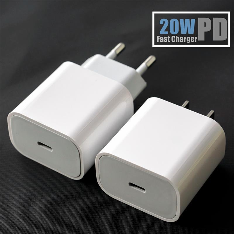 

20w PD Quick Charger for iPhone 13 12 XS Fast Charging 20W Type C USB Wall Adapter 5V 3A US EU UK Plug With retail box