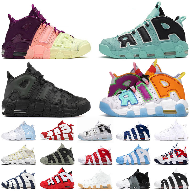 

More Uptempos QS Basketball Shoes For Mens Black University Blue UNC Gym Red Obsidian White Gum Authentic Trainers Designer Sports Snea Gqus, 36-45 atlanta