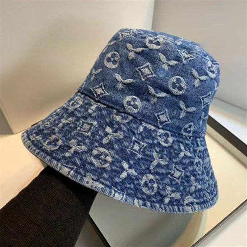 

Cowboy Bucket Hat Casual Luxury Unisex Designers Caps Women Mens Designer Hats Cool Casquette Denim Print Fashion Fitted Cap Men Beanie, No box