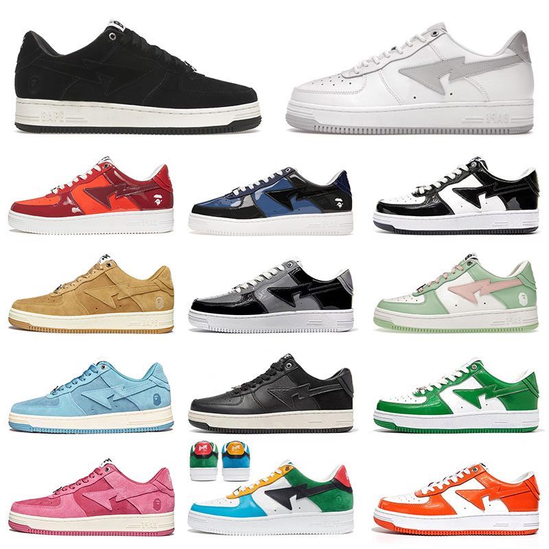 

shoes designer women bapestas Bapestas Baped Sta Mens Womens Designer Running Shoes Trainers Beige Suede Tokyo Black White ABC Color Camo Combo Blue Orange Fashio, 36-45 jjjjound