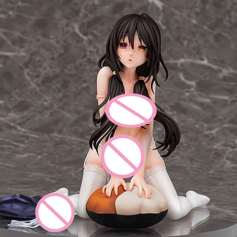

16cm Anime Date A Live Tokisaki Kurumi Action Figure PVC Sexy girl Double tail Kneeling position Scene base Collection Model Toy, Without box