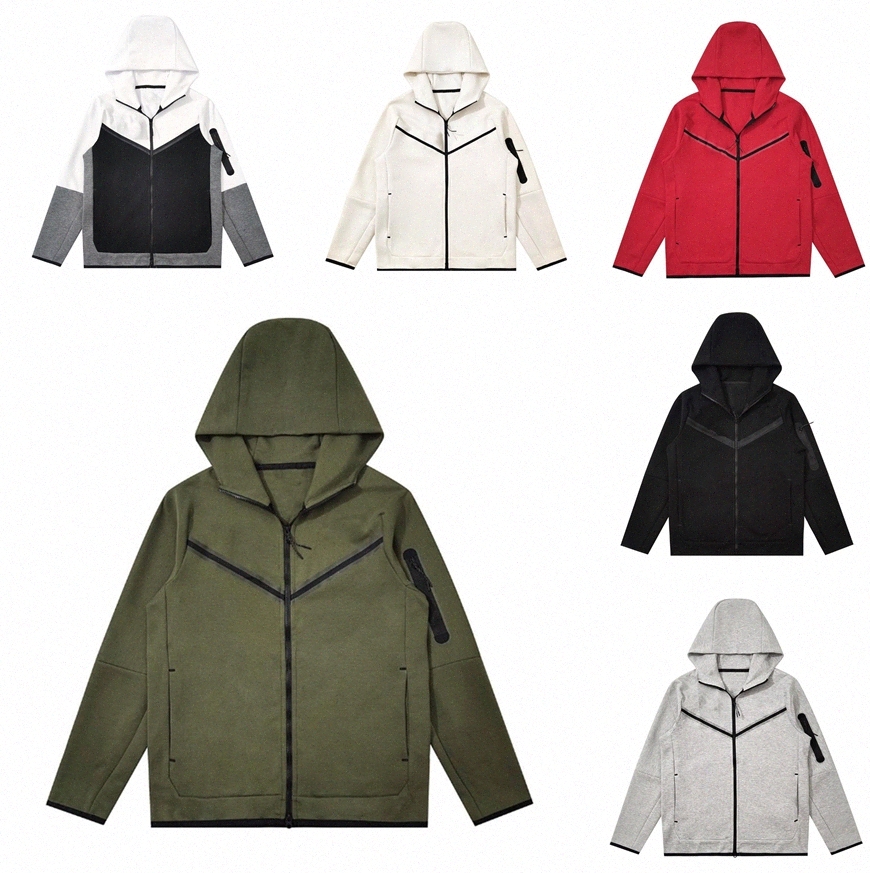 

Thick Hooded Tech Fleece Jacket Mens Sports sportswear Hoodies letter print Outerwear Jackets Space Cotton Womens Man Running High Quality splicing co q3WT#