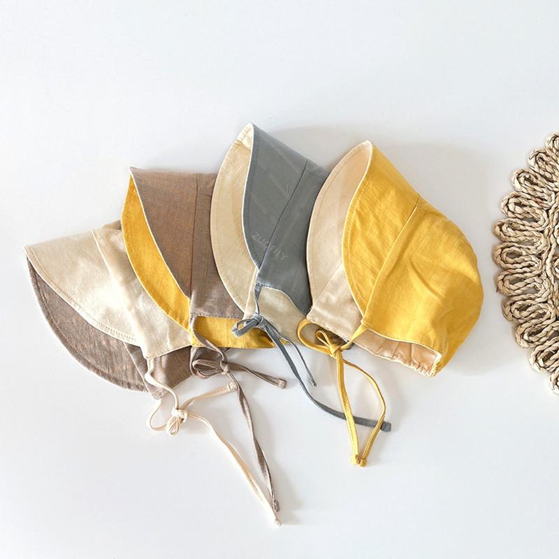 

Hair Accessories Spring Summer Baby Bucket Hat Boy Girl Caps Children Cute Cotton Breathable Sun Panama Hats Soft Brim Outdoor Kids Fisherma, Yellow