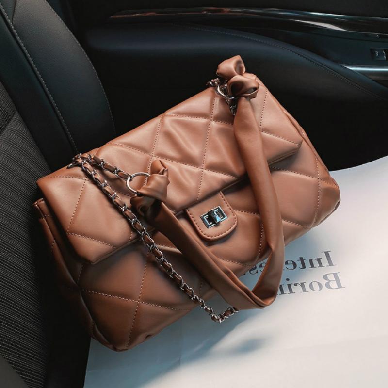

Evening Bags Fashion Women Pu Leather Handbags Shoulder Designer Ladies Large Capacity Chain Crossbody For Tote Messenger Bag, Black
