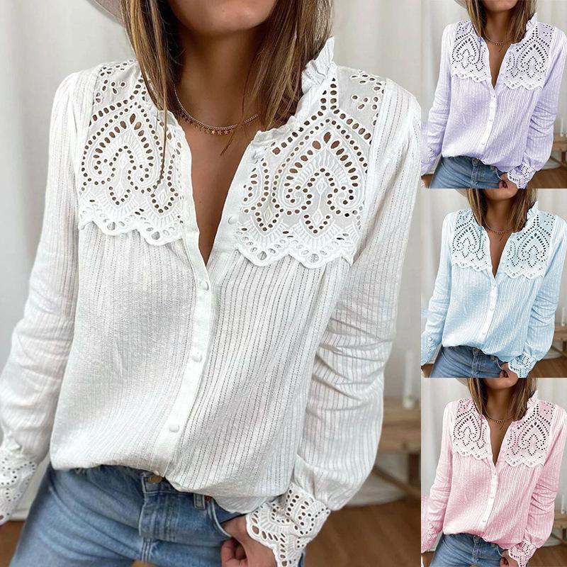 

Women's Blouses & Shirts Boho Long Sleeve For Women Casual Ruffles O-neck Maxi Summer Shirt 2022 Vintage Beach Wear Loose White BlousesWomen