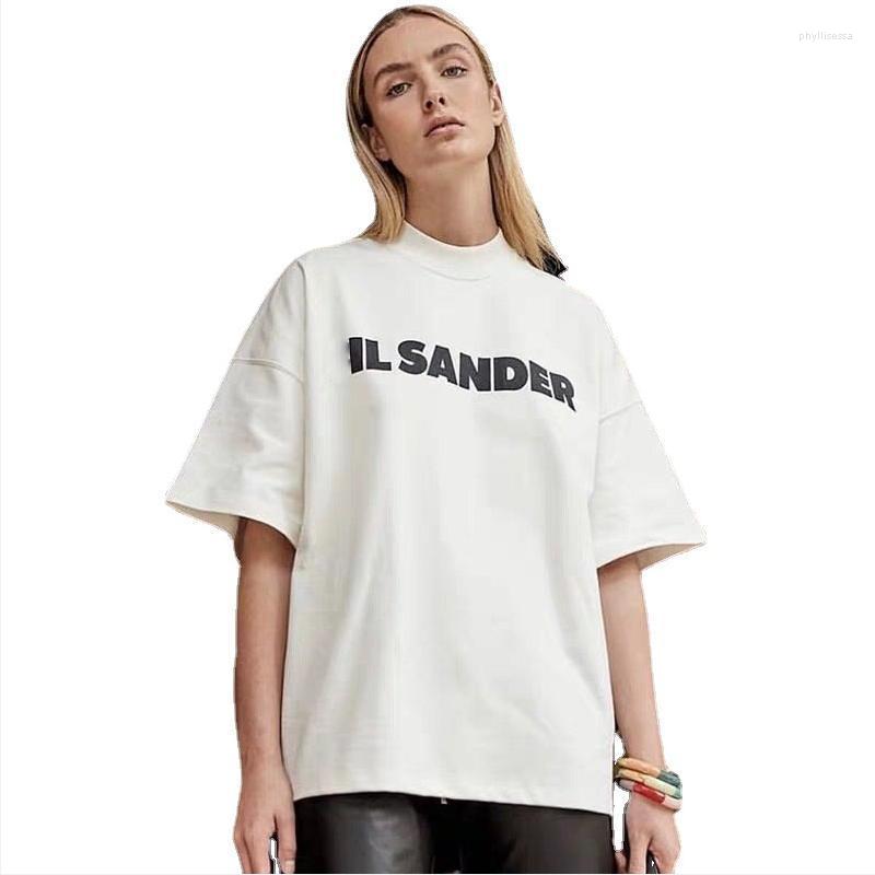 

Women' T-Shirt Fashion Brand Designer Jil Minimalist Sander Letter Short-Sleeved Oversized Shirt OS Unisex Mist Printed T-ShirtWomen' Phyl, As pic