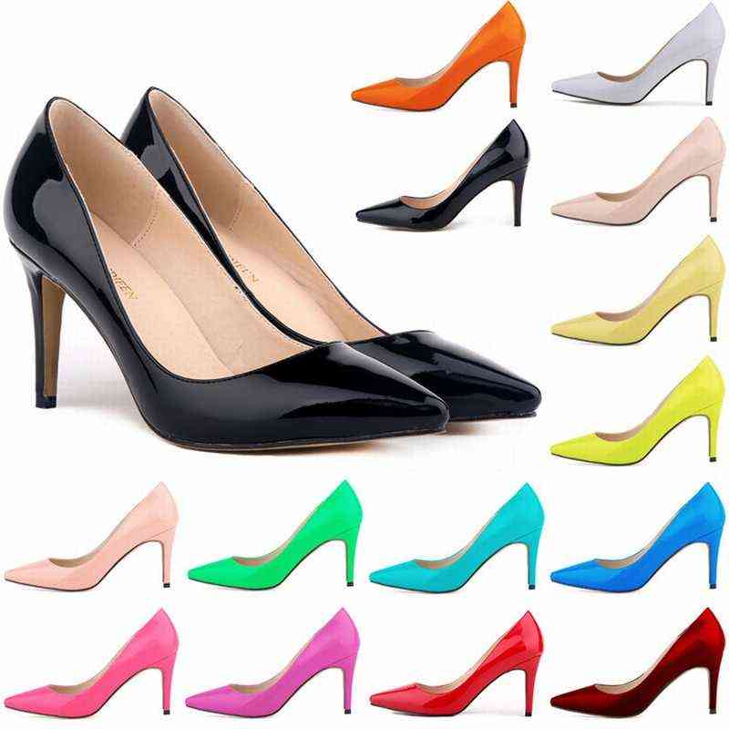 

Dress Shoes High Heels Women Sandals New All Seasons Ladies Versatile Pointed Bridesmaid Shoes Luxury Leather Pumps 220610, 952-1 red patent leather