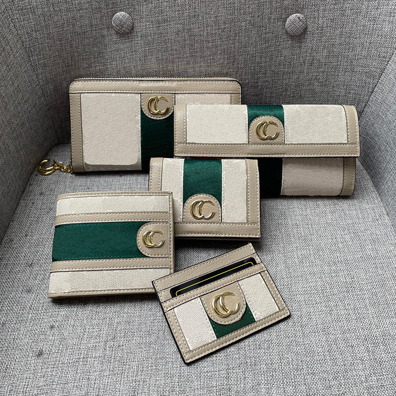 

2022 New Color Ladies Luxury Clutches Designer Wallets Underarm Bags Classic Hardware Logo Multi-Size Card Holders Fashion Coin Purses Note Compartment TOP cowhide, Khaki