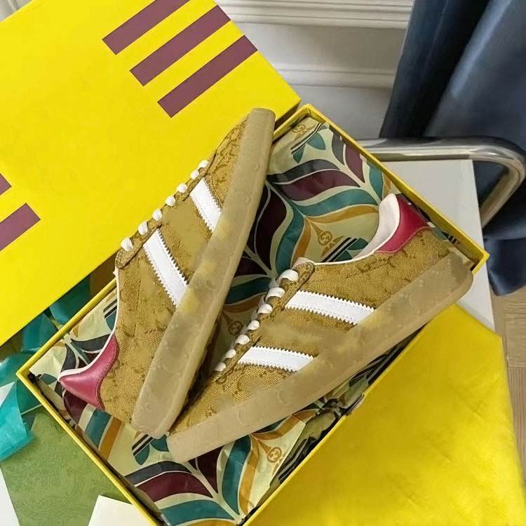 

Luxury xAD Gazelle Sneaker shoes men women ace casual shoe leather Canvas red trainers 07