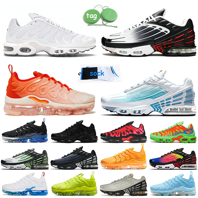

Tn Plus tnplus 3 Triple White Running Shoes Tn3 Tuned III Guava Ice Laser Blue Black Mean Green University Blue Grey Big Size 12 13 Trainers, A25 white university blue 40-47