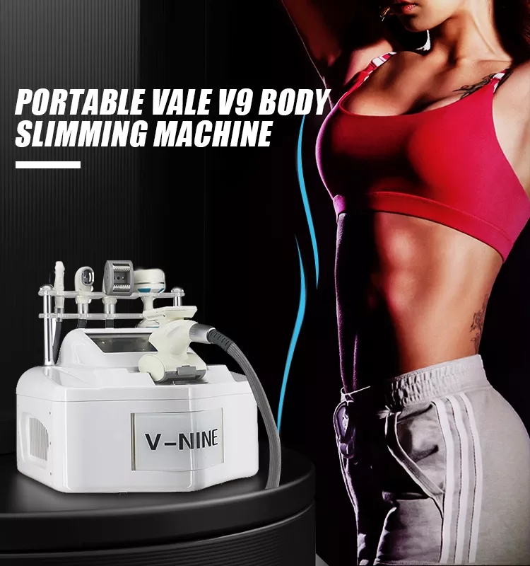 Five Handles V Nine Slimming Machine Beauty Equipment Vacuum Roller Massager 40K Cavitation RF Radio Frequency Fat Removal Cellulite Reduction With
