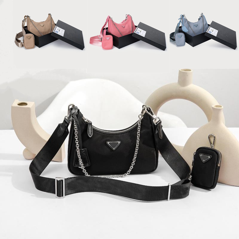 

With BOX Fashion Re-Edition Nylon Designer Bags For Woman Luxury Handbag Men Lady Womens 2022 Crossbody Tote Hobo Shoulder purse Handbags Bag Mini Wallet Backpak