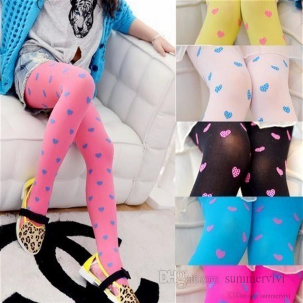 

Girls love heart printed Tight Summer Kids candy color velvet breathable Legging Valentine's Day children princess tight bott245j, Black