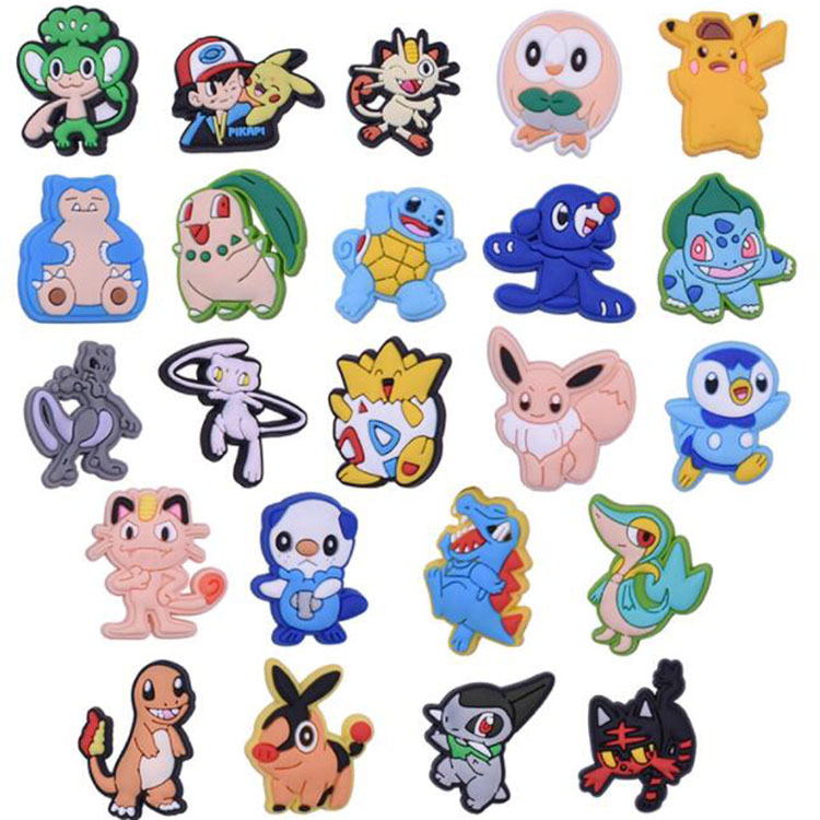 

cute cartoon shoe accessories DIY soft rubber shoecharms buckle for clog bracelet wristband decoration gift