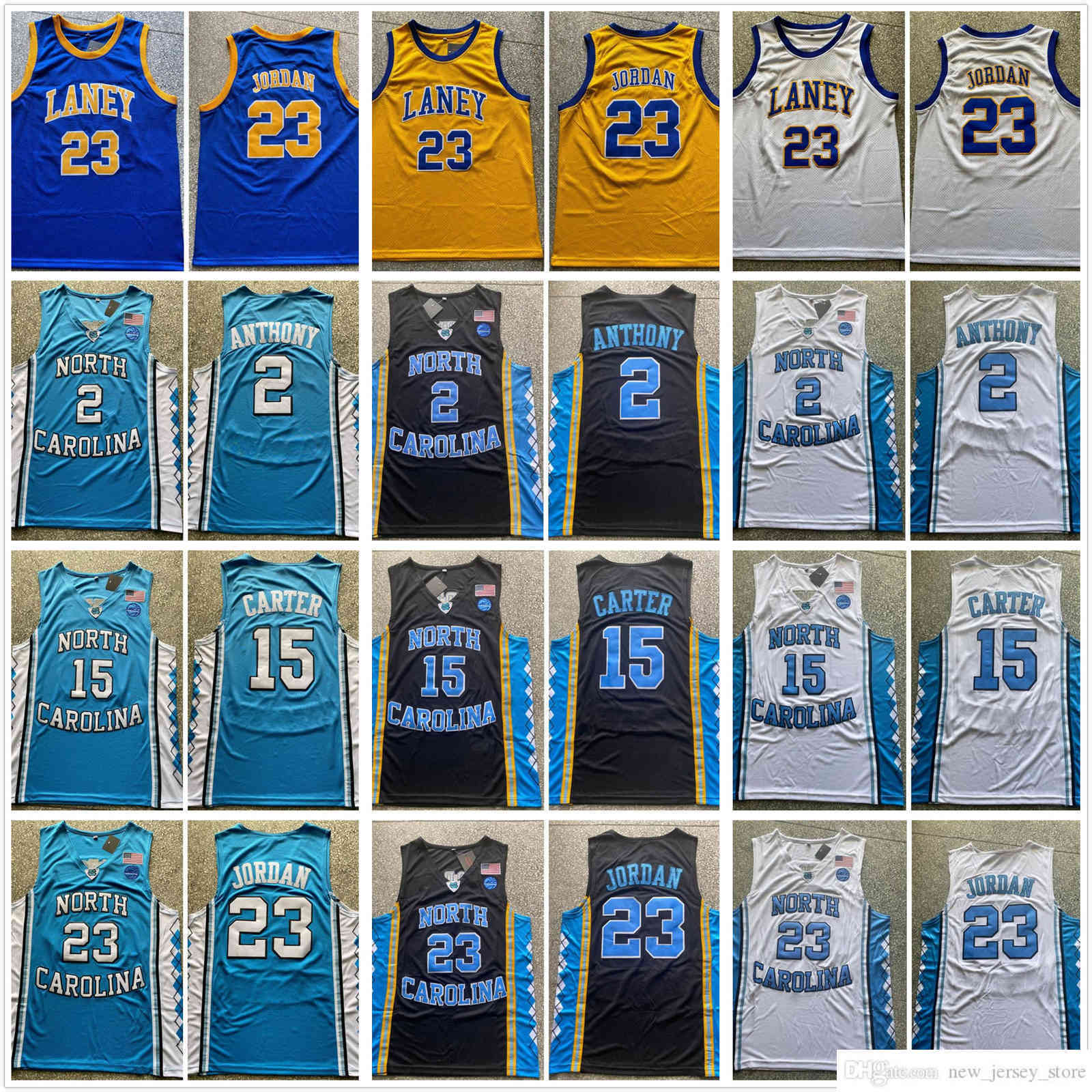 

Stitched NCAA North Carolina Tar Heels College Basketball Jerseys Vince 15 Carter Michael 23 Jorden Cole 2 Anthony Vintage Jersey Mens Laney High, As picture
