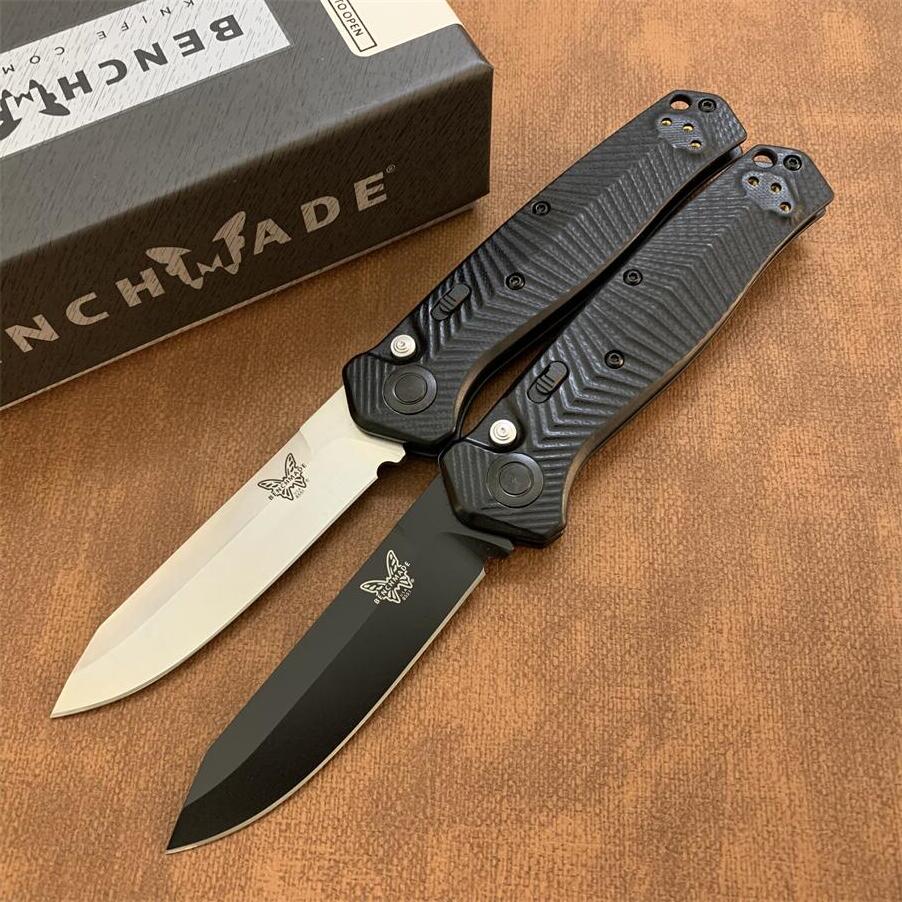 

Benchmade 8551/8551BK AUTO Folding Knife 3.30" S90V Plain Blade Black G10 Handles Pocket Tactical Knives Outdoor Camping Hunting EDC 3300 3400 4400 4600 9400 TOOLs