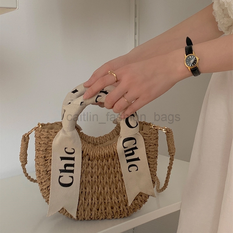 

Fashion Women's Handbag Designer Alphabet Scarf Cross Summer New Woven Beach Luxury Bag Bags Handbags Women G220725, Packaging bags