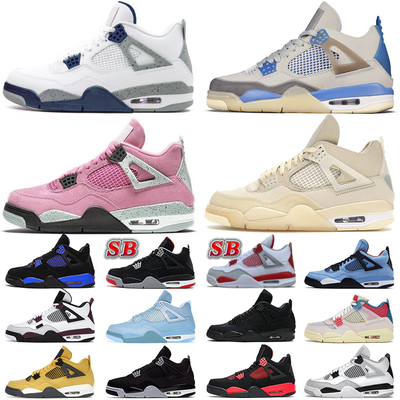 

Jumpman 4 4s IV Designer J4 Basketball Shoes For Men Women Midnight Navy Sb Bred Blue Thunder Cactus Jack Offs White Sail Pink Military Black Cats Sneakers Big Size Us 13, 36-47 sail green