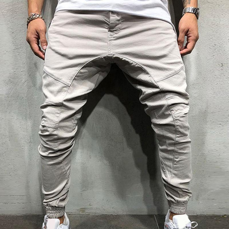 

Men's Pants Sock Overalls Pockets With Zipper Sports Men's Trousers Casual Big WhiteMen's, Black